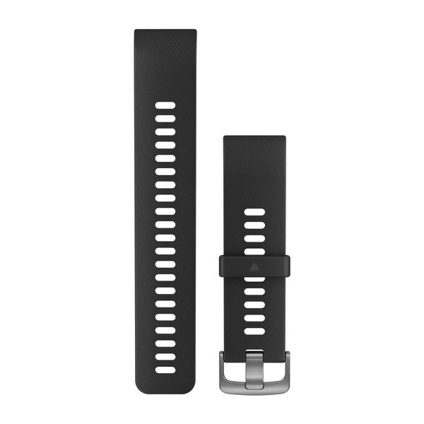 Approach® S10 Watch Bands Black Silicone with Silver Hardware