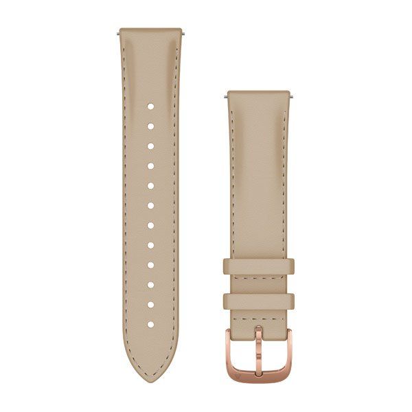Quick Release Bands (20 mm) Light Sand Italian Leather with Rose Gold Hardware GARMIN