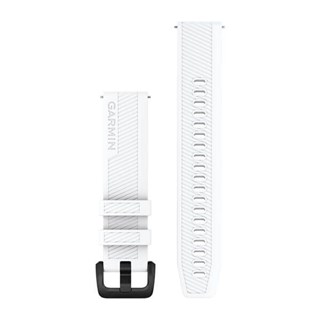 Quick Release Bands 20 mm White Silicone with Black Hardware 202 mm GARMIN Raytech Electronic