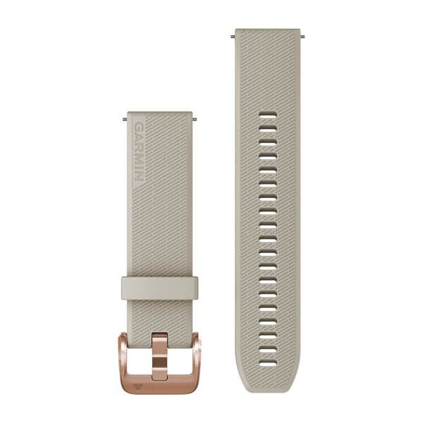Quick Release Bands (20 mm) Light Sand Silicone with Rose Gold Hardware GARMIN Raytech