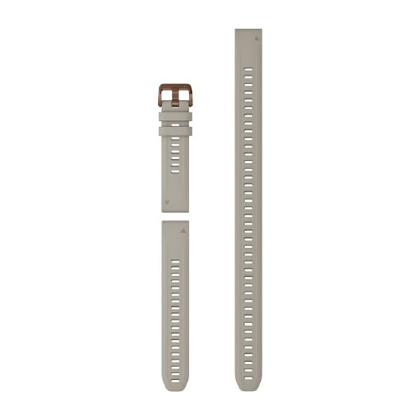 QuickFit® 20 Watch Bands - French Gray Silicone with Rose Gold Hardware ...