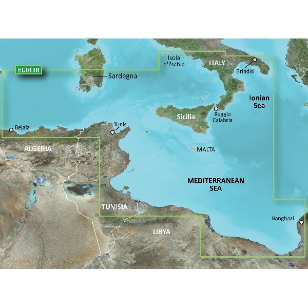 BlueChart g3 Vision - Cartes Italie Sud-Ouest et Tunisie - VEU013R ...