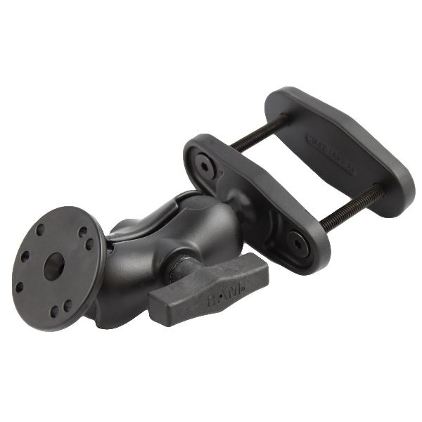 RAM 2.5" Max Width Clamp Mount with C Size 1.5" Ball Short Double