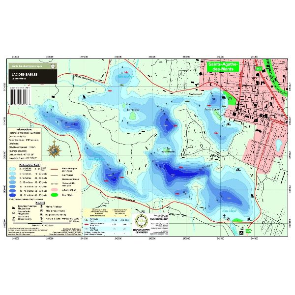 Carte Papier Lac des Sables TRAKMAPS Raytech Électronique