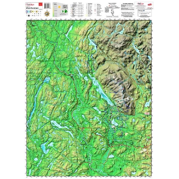 Paper chart MontTremblant Region TRAKMAPS Raytech Electronic