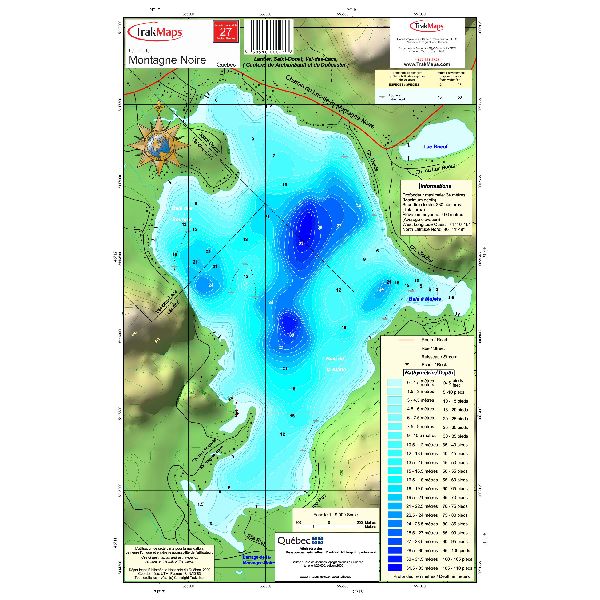 Carte Papier Lac De La Montagne Noire Trakmaps Raytech