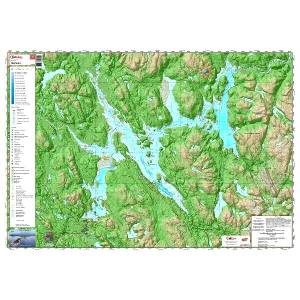 lac taureau canada carte Carte Papier : Lac Taureau   TRAKMAPS | Raytech Électronique