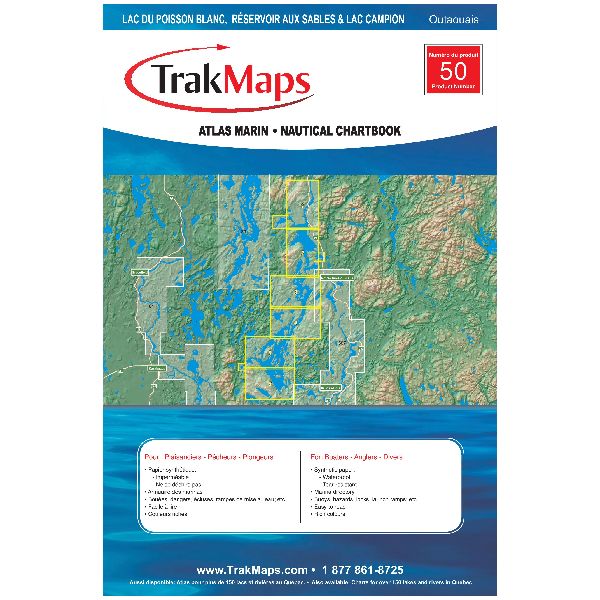 Paper Chartbook Poisson Blanc Lake Aux Sables Reservoir Campion Lake Trakmaps Raytech Electronic