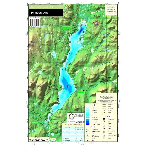 Paper chart Schroon Lake and the Adirondack Region TRAKMAPS